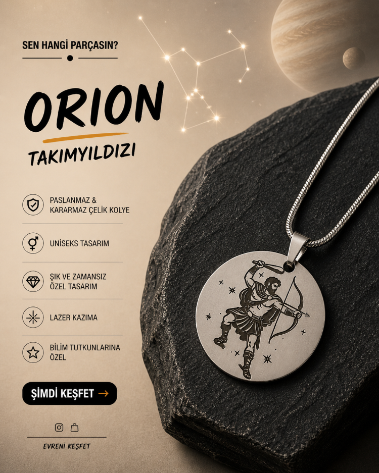 Orion / Avcı Takımyıldızı Çelik Kolye