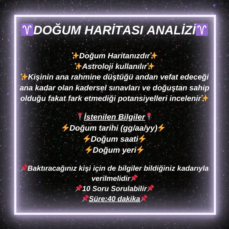 Doğum Haritası Analizi