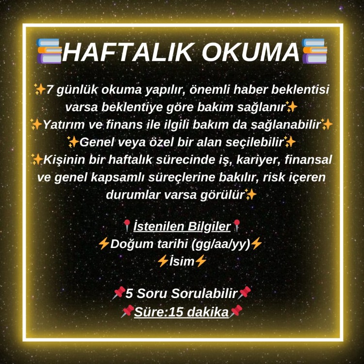 Haftalık Öngörü