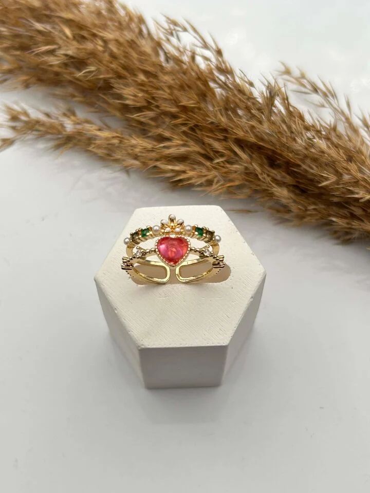kalp yüzük gold