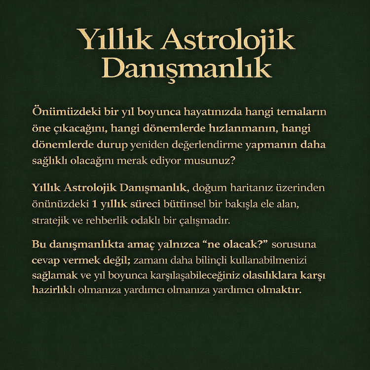 Yıllık Öngörü Danışmanlığı
