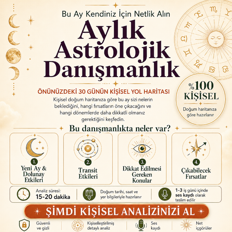 Aylık Astrolojik Danışmanlık ( Çok Satan )