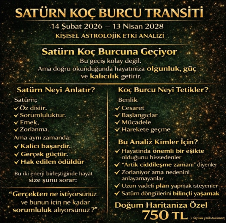 Doğum Haritanıza Özel Satürn Koç Analizi