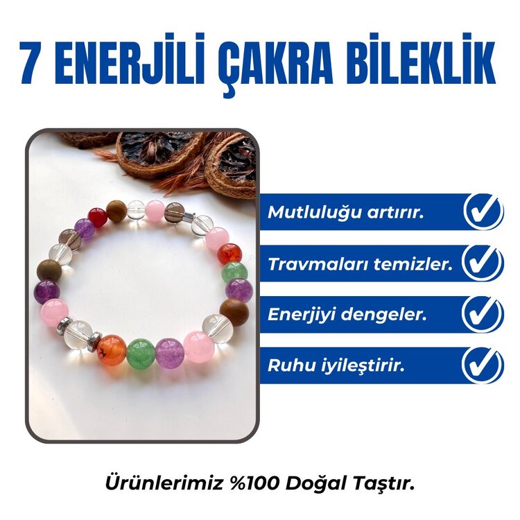7 Enerjili Çakra Bileklik