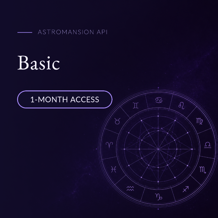 AstroMansion API Basic (Monthly)