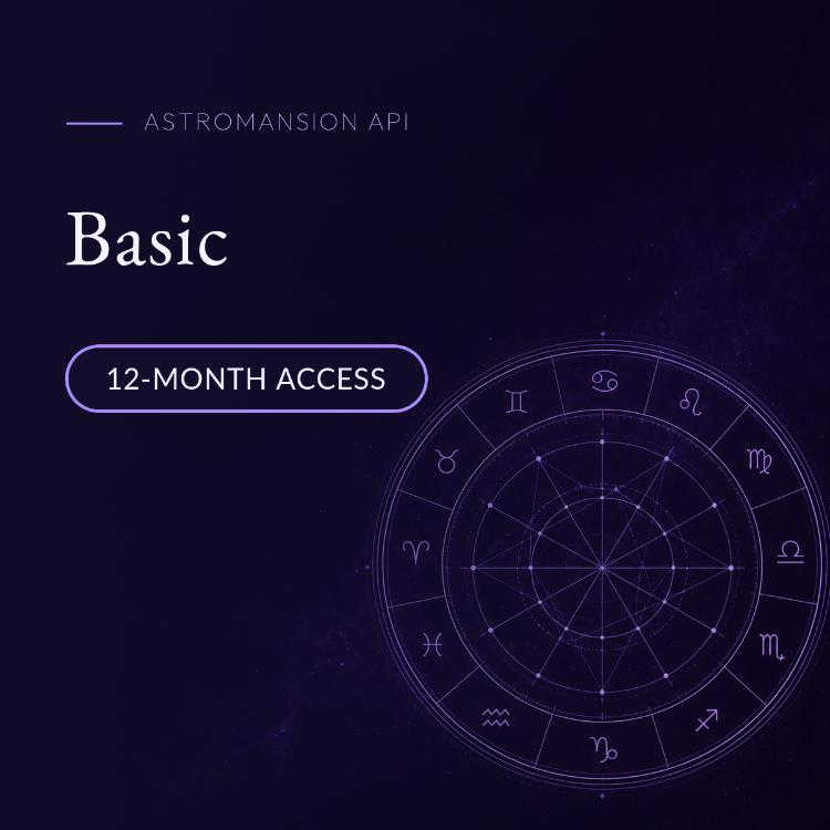 AstroMansion API Basic (Yearly)