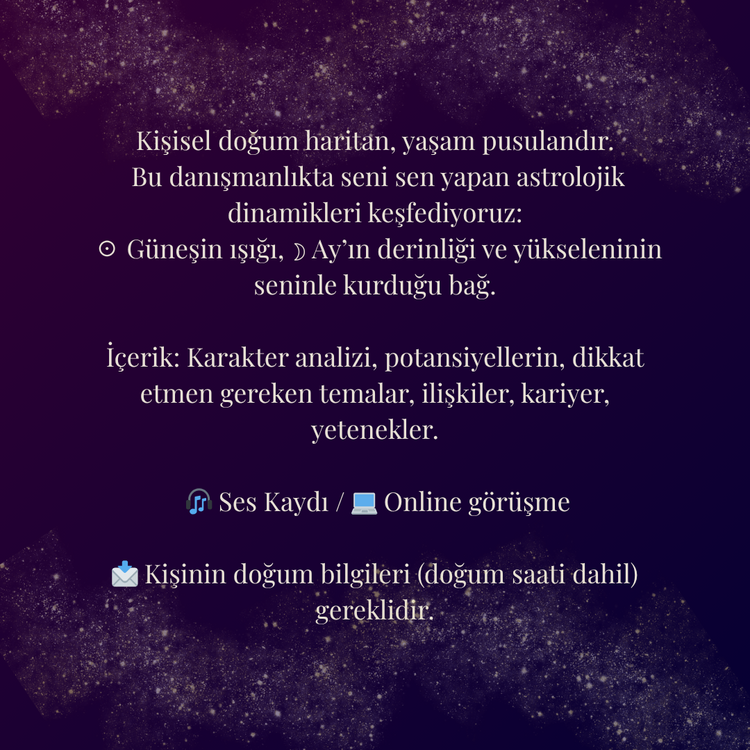 Doğum Haritası Danışmanlığı