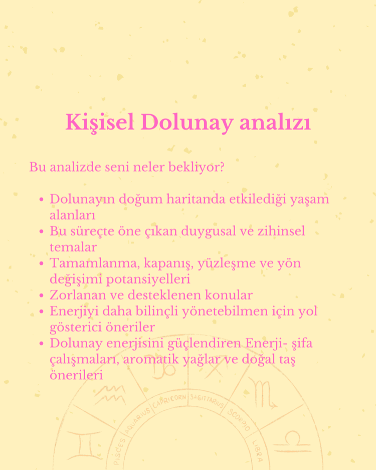 Kişisel Dolunay analızı