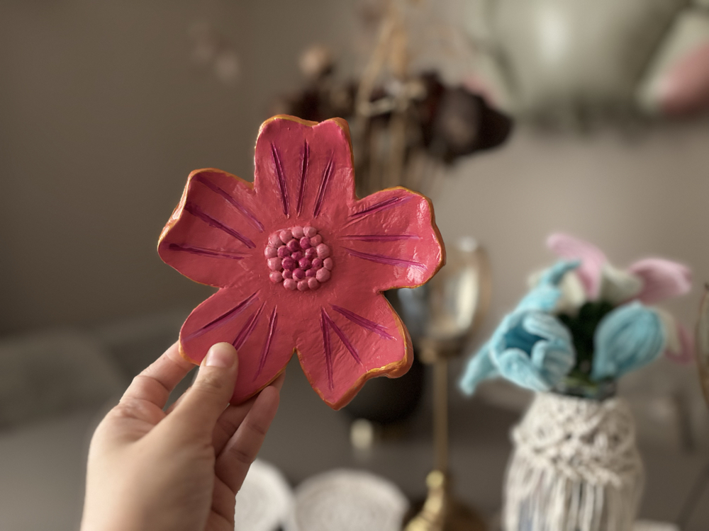   El Yapımı Sakura Çiçeği Seramik Yüzüklük