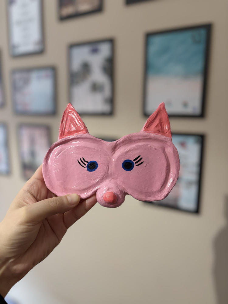 Kedi Figürlü Seramik Gözlük Standı | El Yapımı Dekoratif Gözlük Tutucu & Organizer