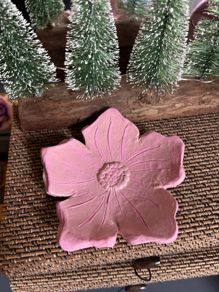 Sakura Seramik Yüzüklük | El Yapımı Çiçek Ring Holder  Handmade Ceramic Jewelry Holder