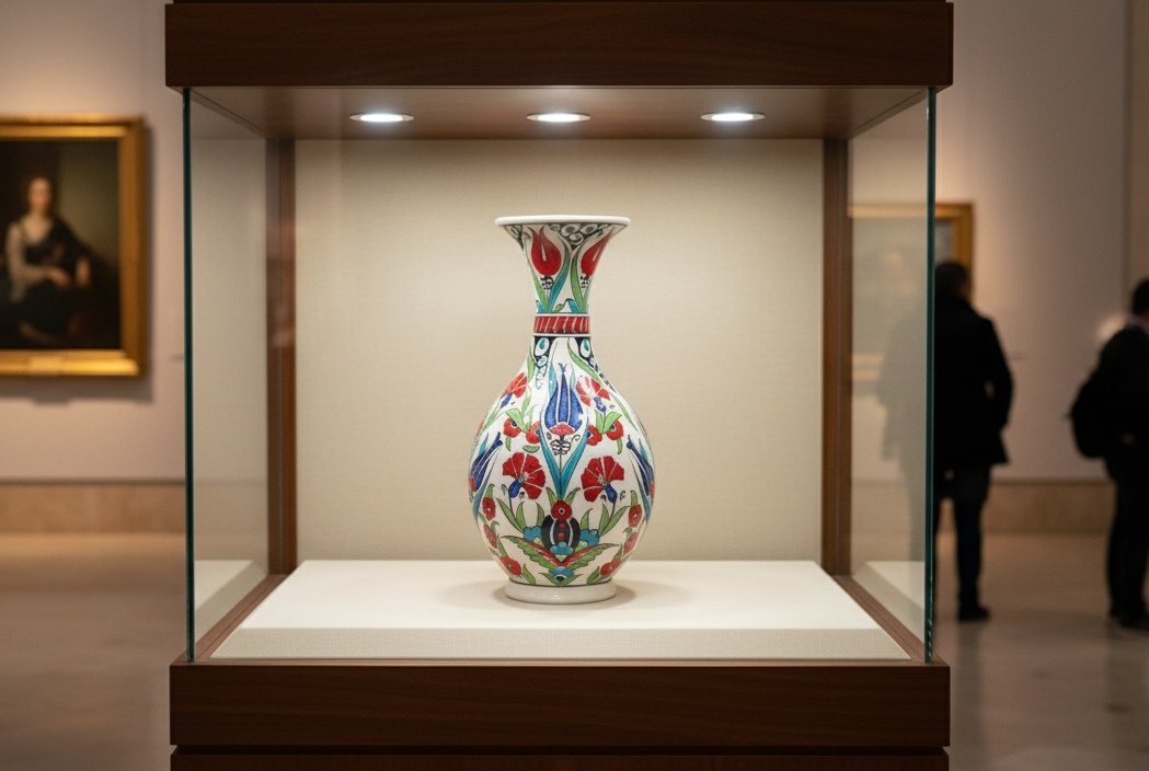 Çini desenli vazo