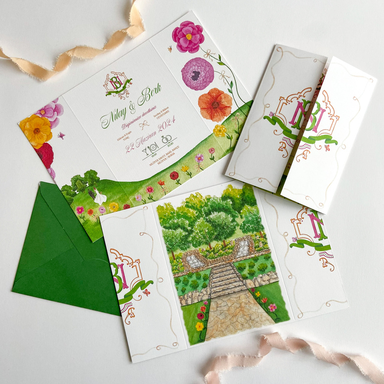 50 Adet Yeşil Zarf (13x18 cm)