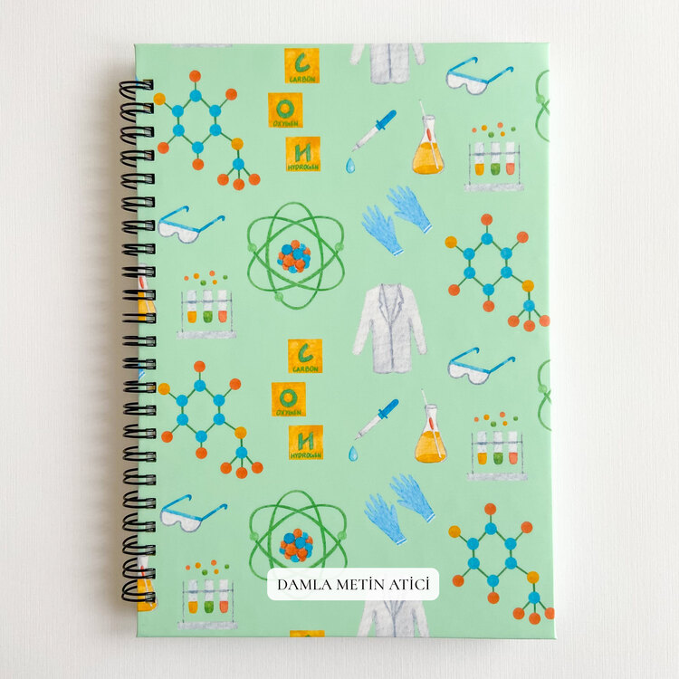 Kimyager, Kimya Öğretmeni, Kimya Mühendisi A5 Spiralli Defter