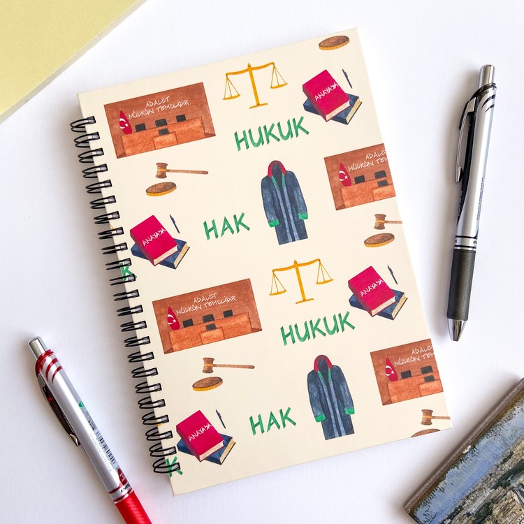Avukat, Savcı, Hakim A5 Spiralli Defter