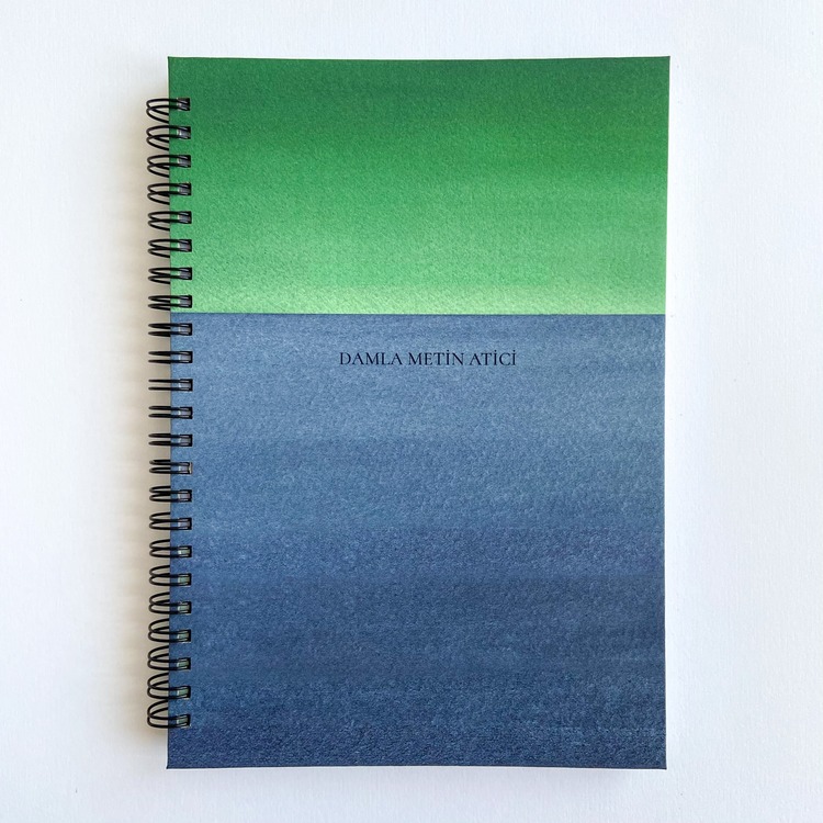 Minimal-Yeşil A5 Spiralli Defter