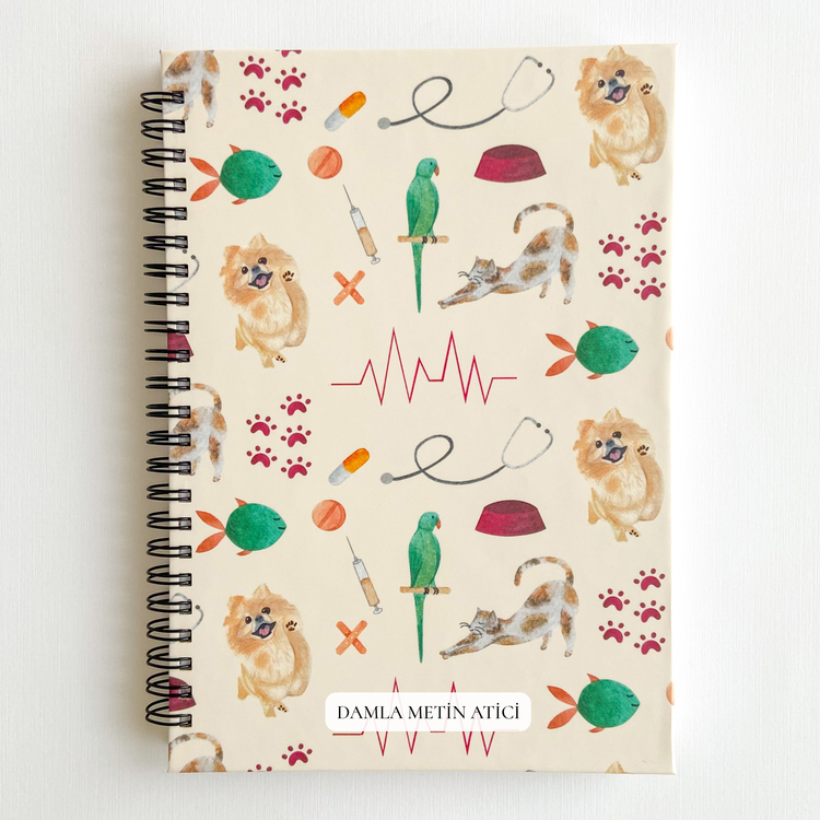 Veteriner A5 Spiralli Defter