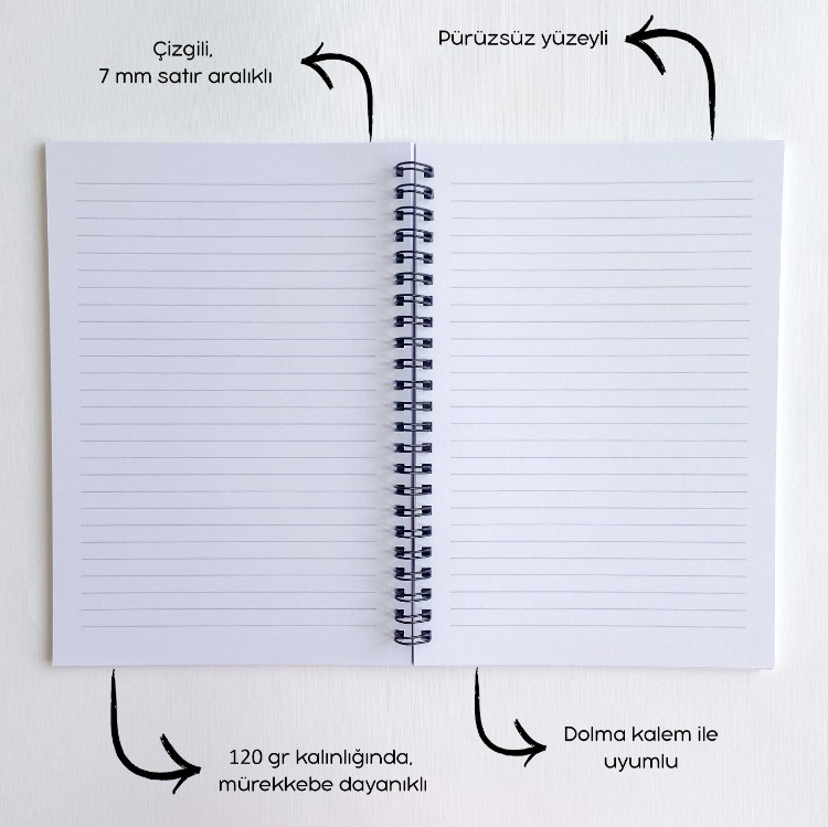 Pilot, Kabin Memuru A5 Spiralli Defter - Hatıra Defteri