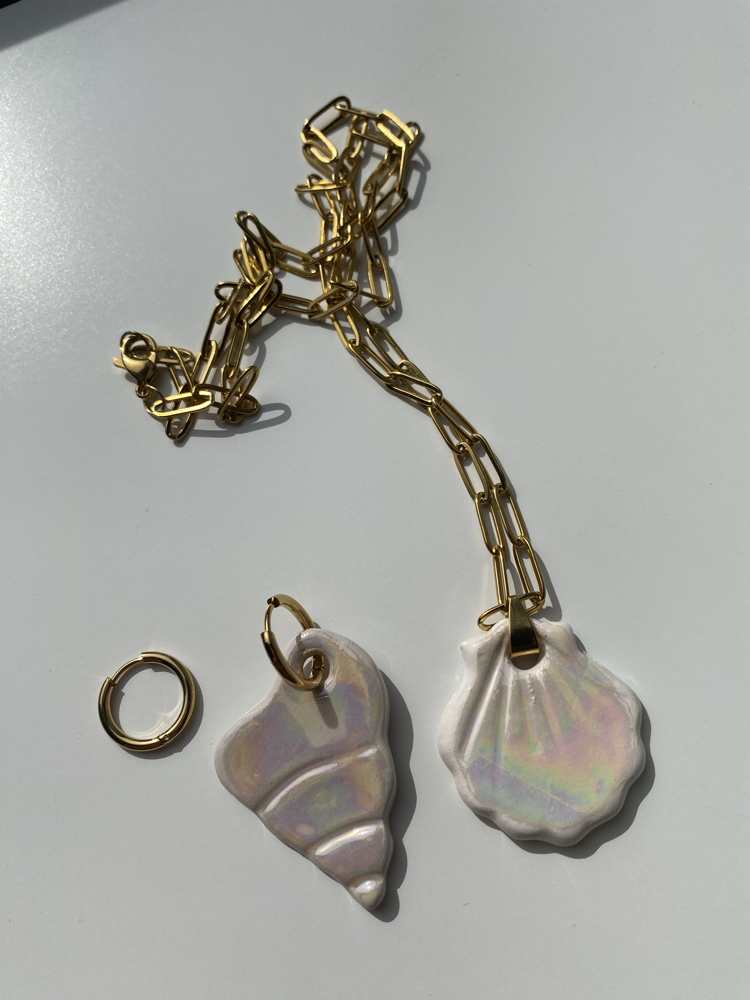 “seashell” küpe 