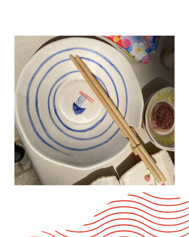 “noodle” kase & chopsticks