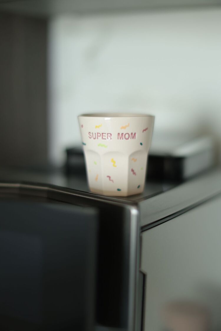 Super Mom Yazılı El Yapımı Seramik Bardak 
