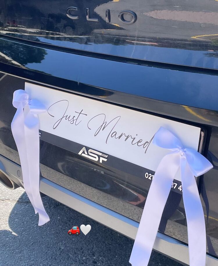 Kurdeleli Araç Plakası "Just Married"