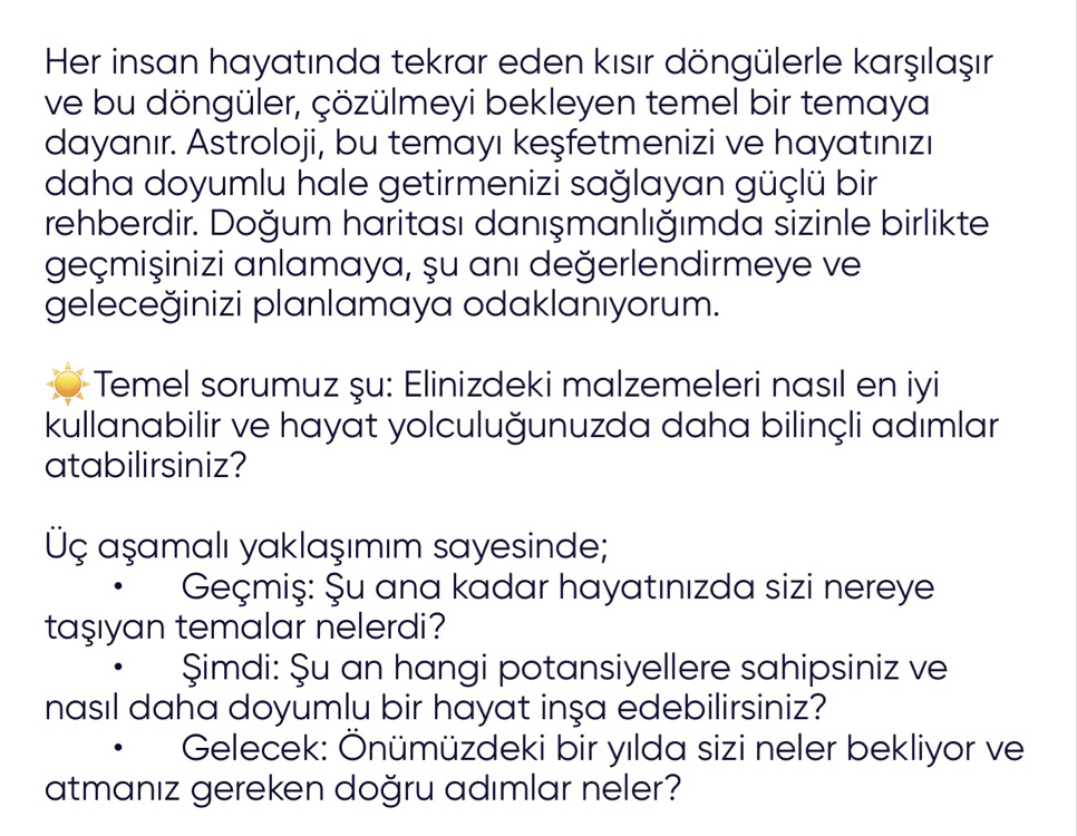 •Hediye• Doğum Haritası + Yıllık Öngörü Danışmanlığı 