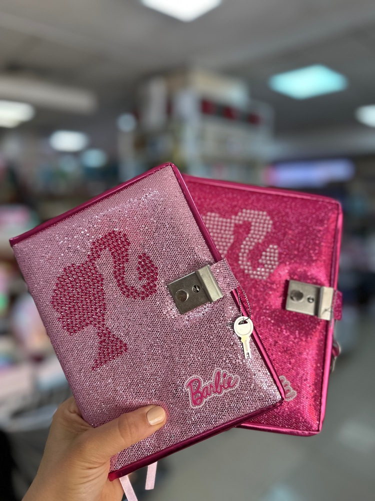 Simli Barbie Kilitli Defter