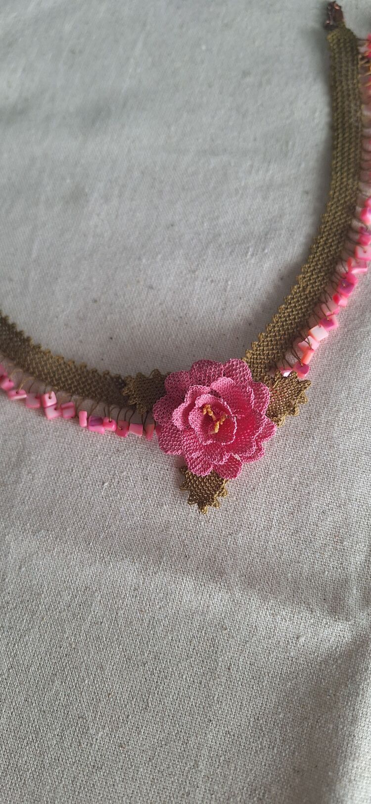 igne oyasi kolye (pembe)