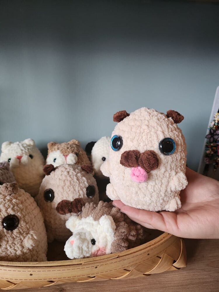 mini kadife pug