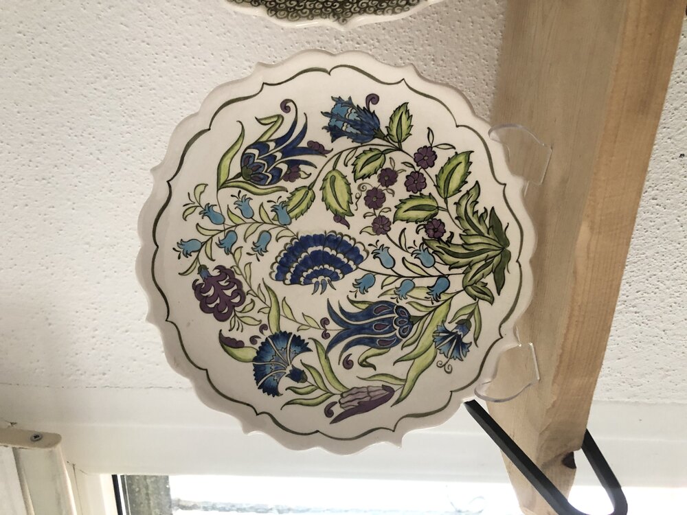 Çini dekoratif tabak (motif klasik)