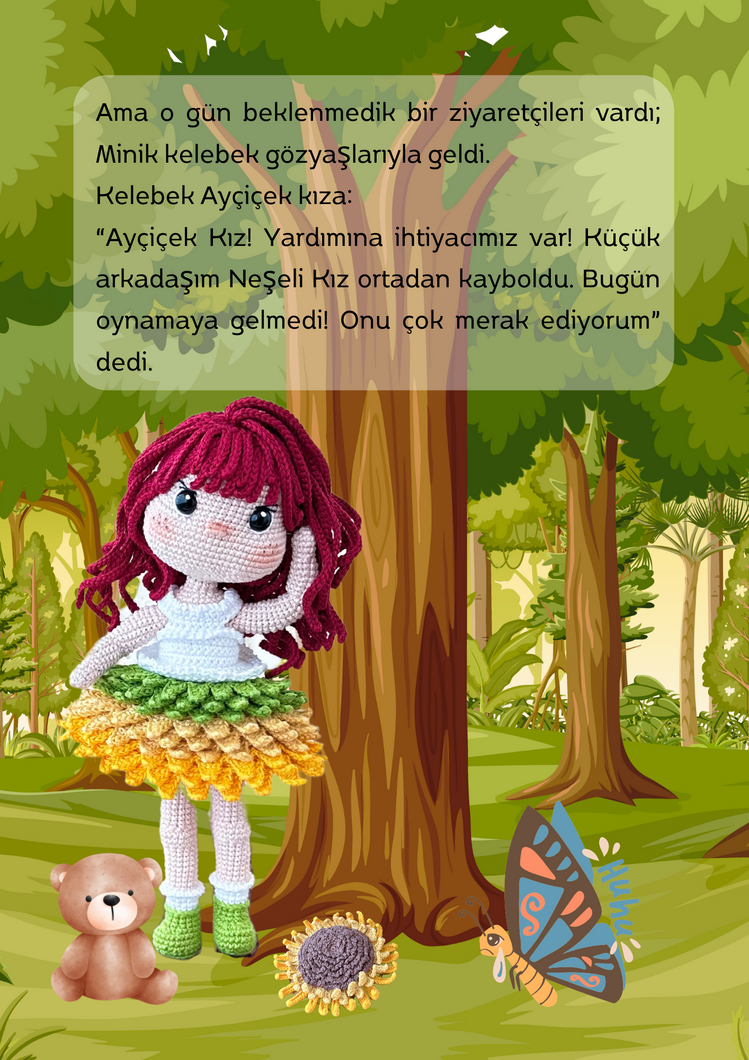 Ayçiçek Kız Hikaye Kitabı PDF | Sunflower Girl Storybook PDF | Digital Fairy Tale Download