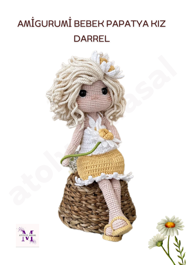 Papatya Kız Darrel PDF Yazılı Tarif Dosyası | Daisy Girl Darrel Crochet Download