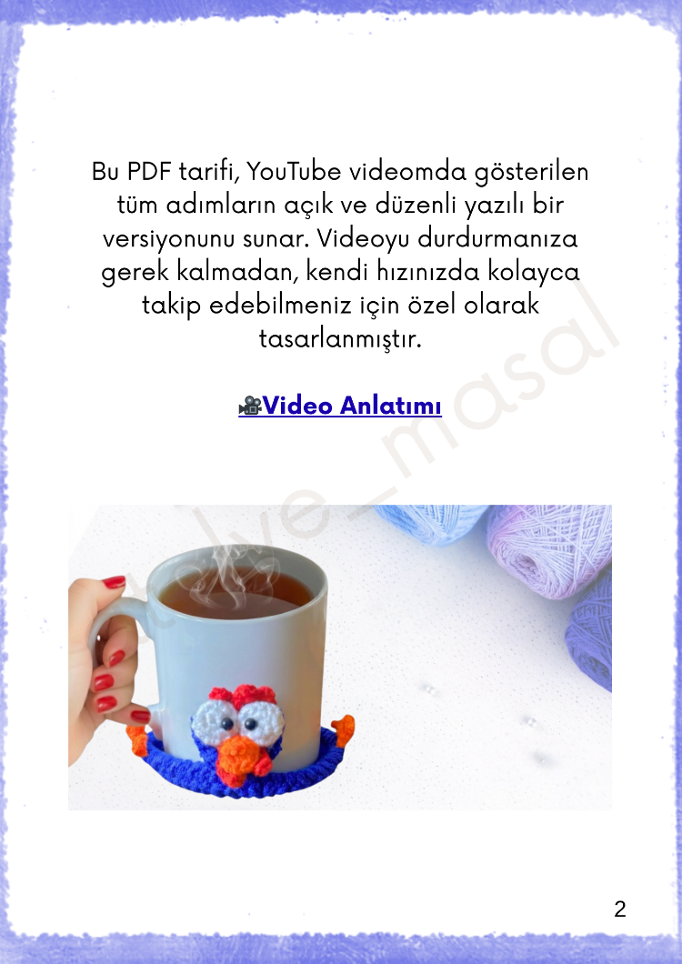 Tavuk Bardak Altlığı & Takı Tutucu Tarifi