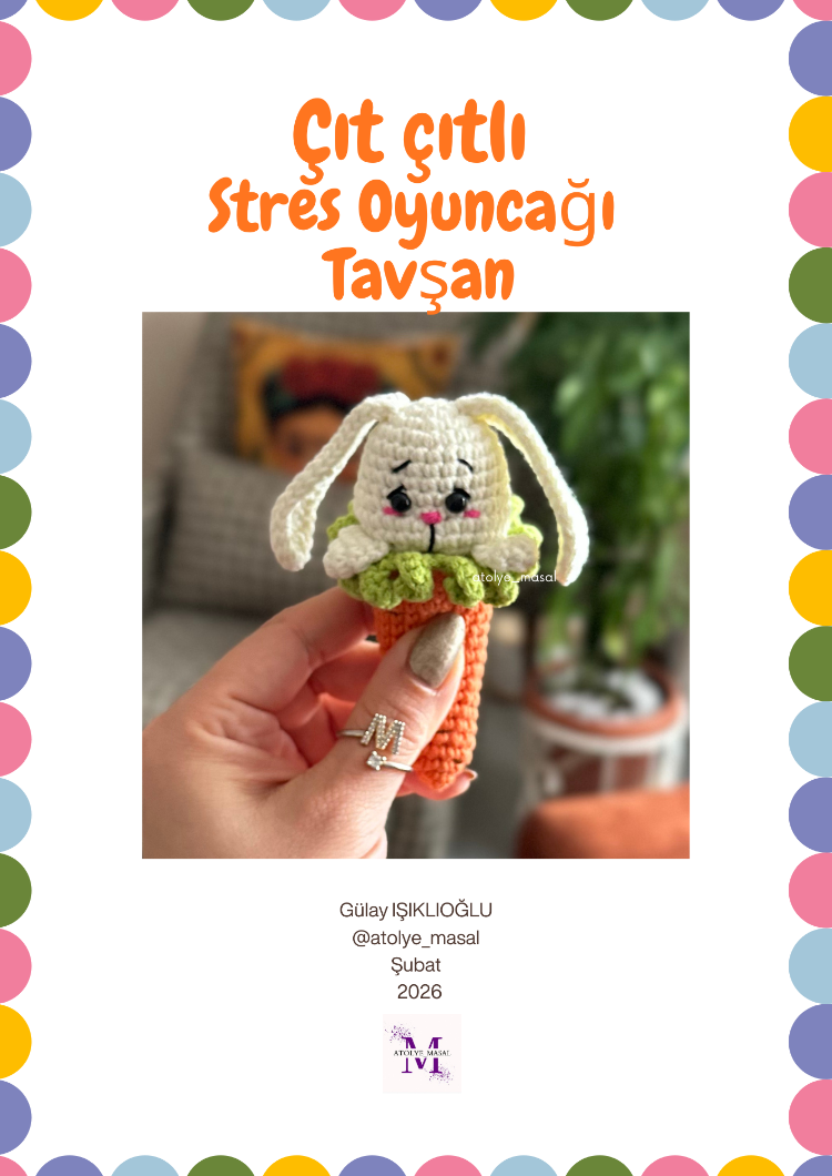 Amigurumi Çıt Çıtlı Stres Oyuncağı Tavşan Tarifi