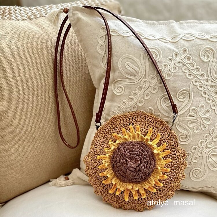 Ayçiçek Örgü Aksesuar Tarifi | Crochet Sunflower Accessory (Digital Download)