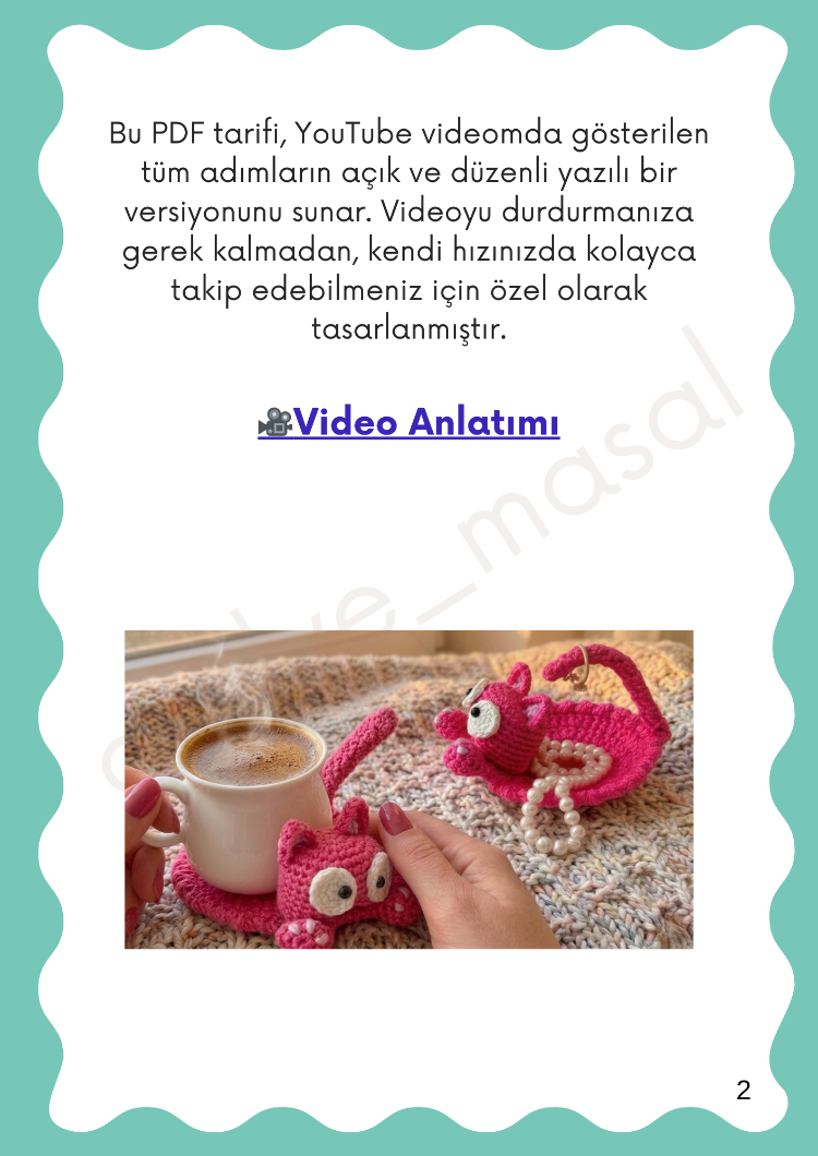 Kedi Bardak Altlığı & Takı Tutucu Tarifi