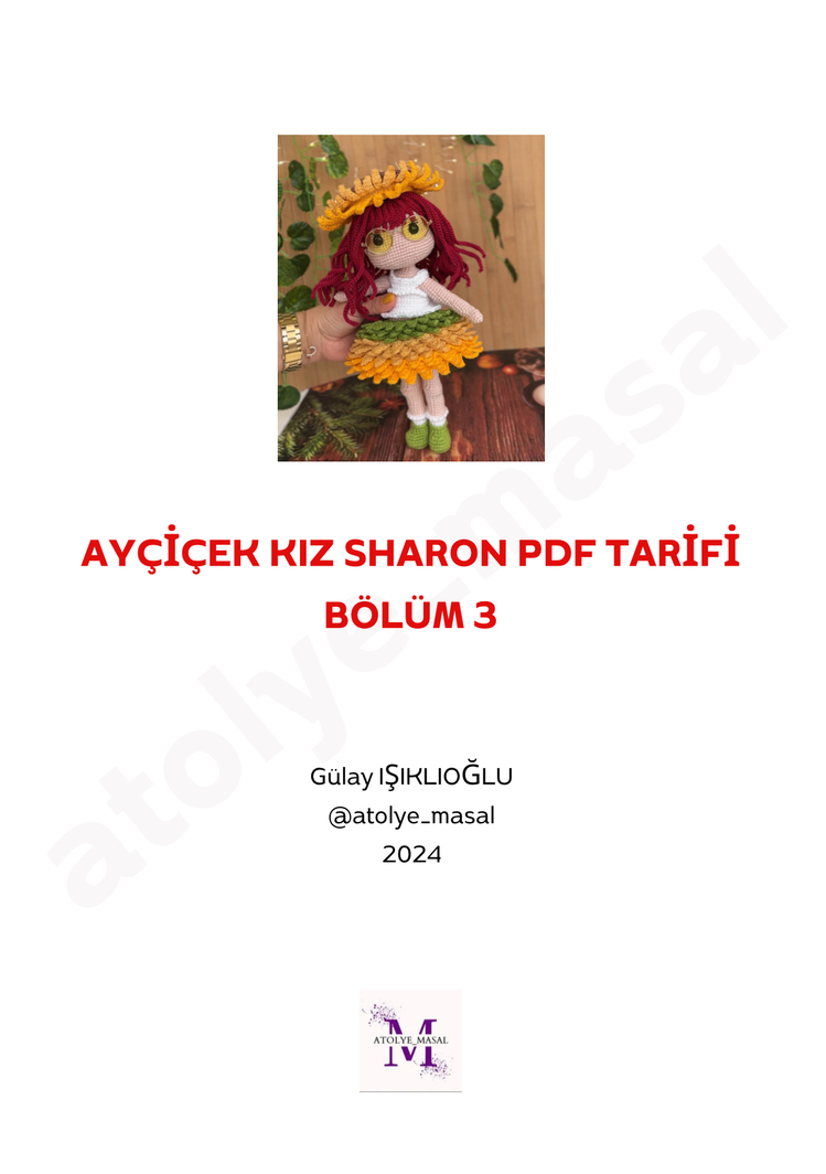 Ayçiçek Kız Sharon PDF Yazılı Tarif Dosyası | Sunflower Girl Sharon Crochet Download