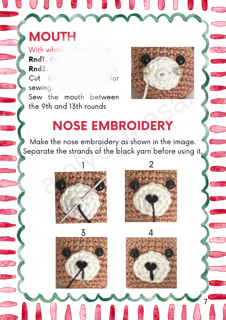 Amigurumi Ayı Araba Süsü PDF Tarifi | Teddy Bear Car Charm Crochet Pattern (Digital Download)
