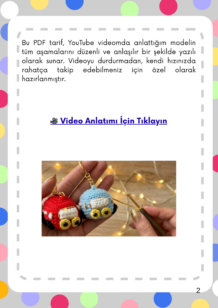 Amigurumi Araba Anahtarlık Tarif