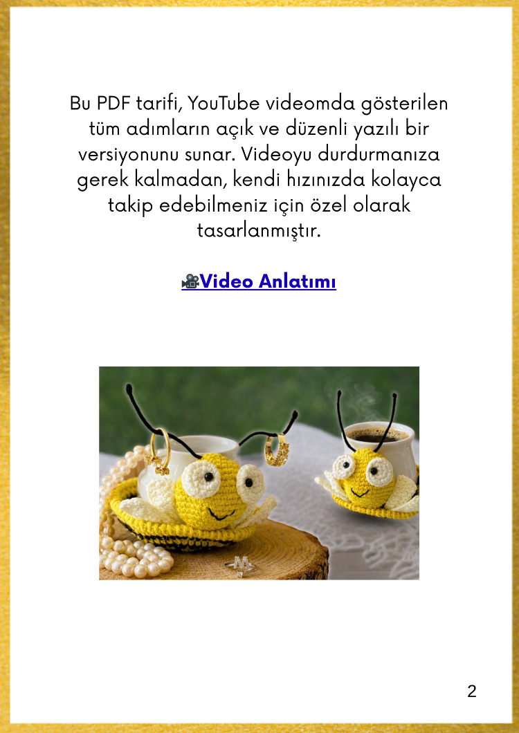Arı Bardak Altlığı & Takı Tutucu Tarifi