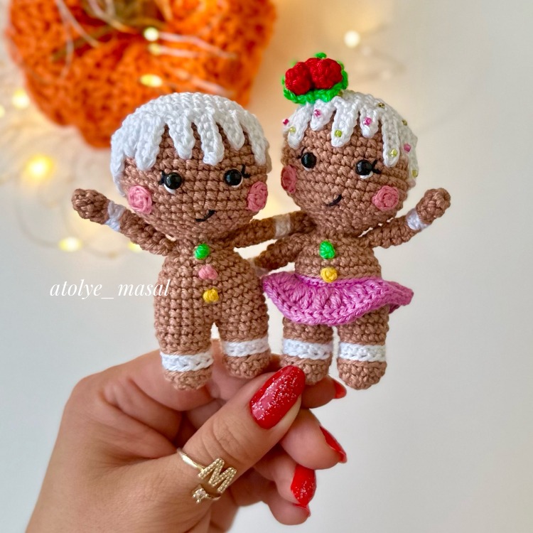 Kurabiye Adam & Kurabiye Kız PDF Tarif Seti | Gingerbread Man & Gingerbread Girl PDF Pattern