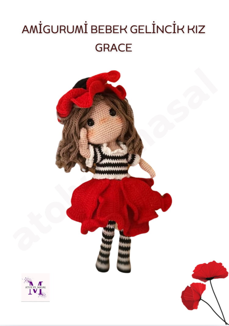Gelincik Kız Grace PDF Yazılı Tarif Dosyası | Poppy Girl Grace Crochet Download