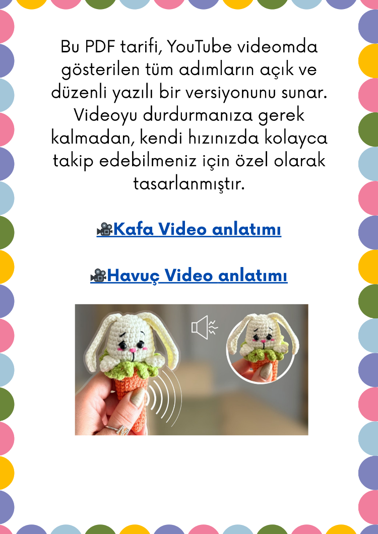 Amigurumi Çıt Çıtlı Stres Oyuncağı Tavşan Tarifi