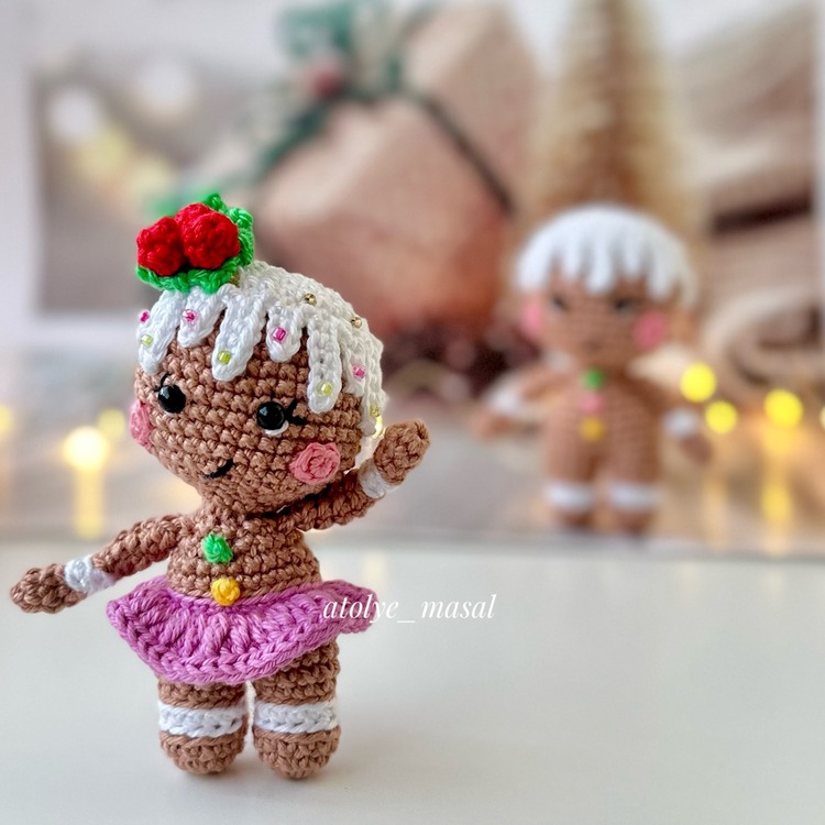 Kurabiye Kız Amigurumi PDF Tarif | Gingerbread Girl Amigurumi PDF Pattern (Digital Download)