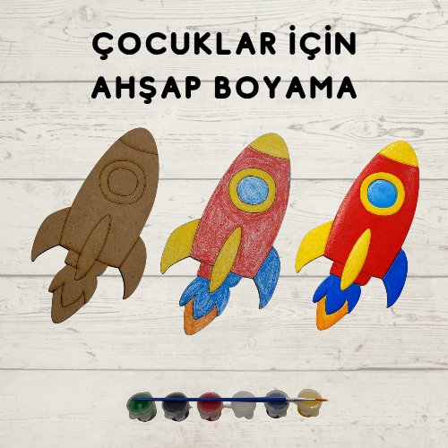 Ahşap Roket Boyama