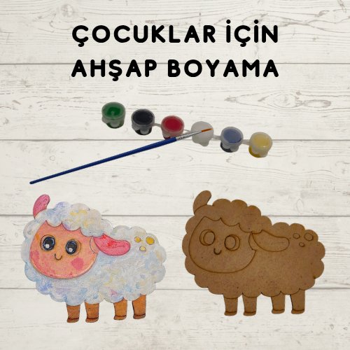 Ahşap Kuzu Boyama