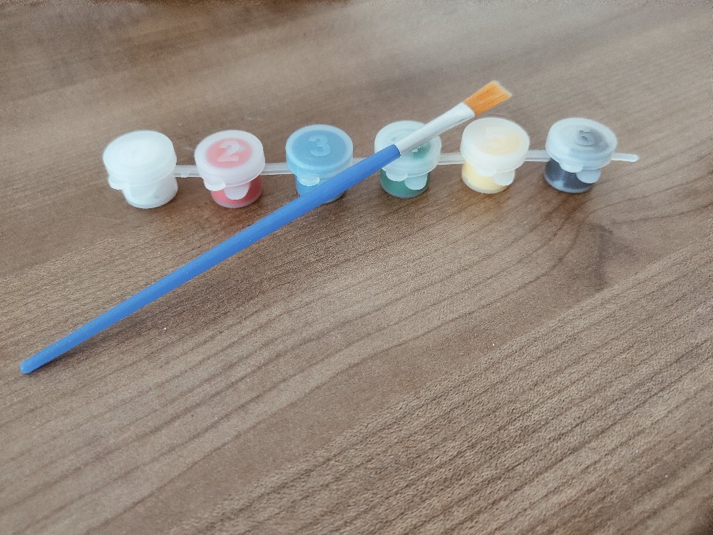 3 ml 6'lı boya ve fırça seti