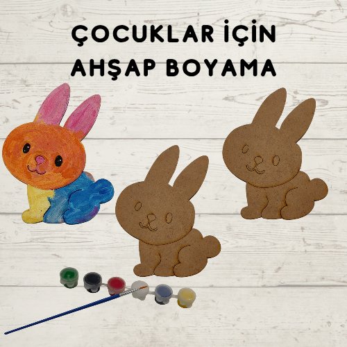Ahşap Tavşan Boyama