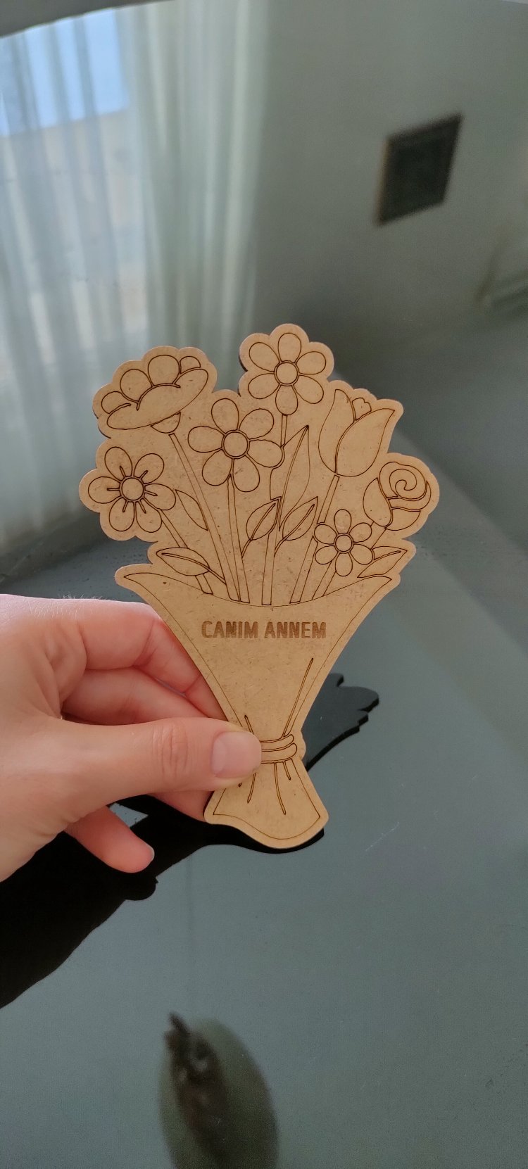 Ahşap Buket Çiçek